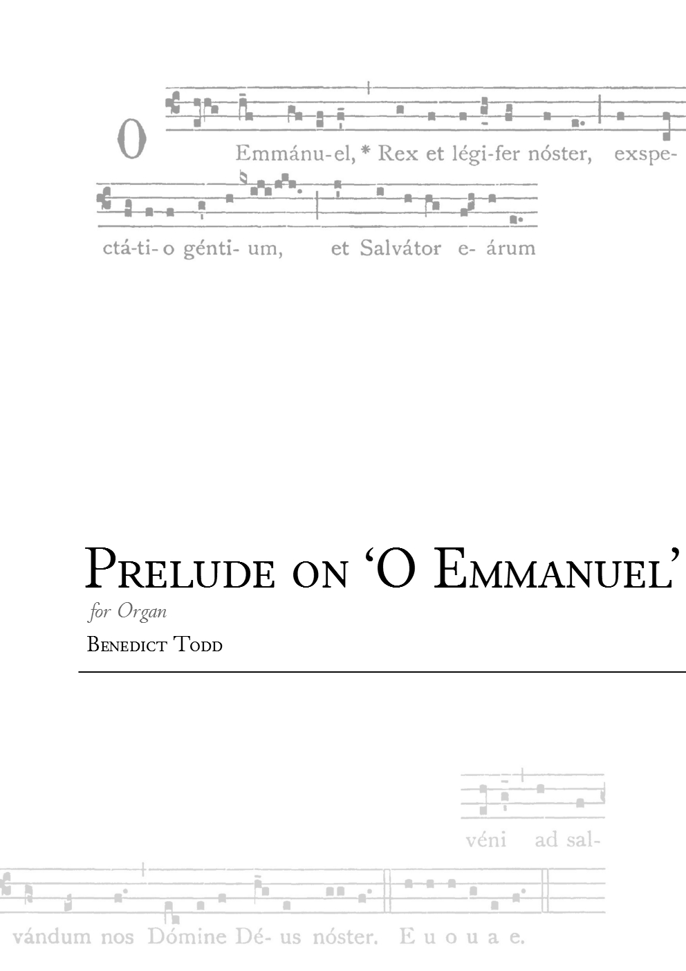 Prelude on O Emmanuel